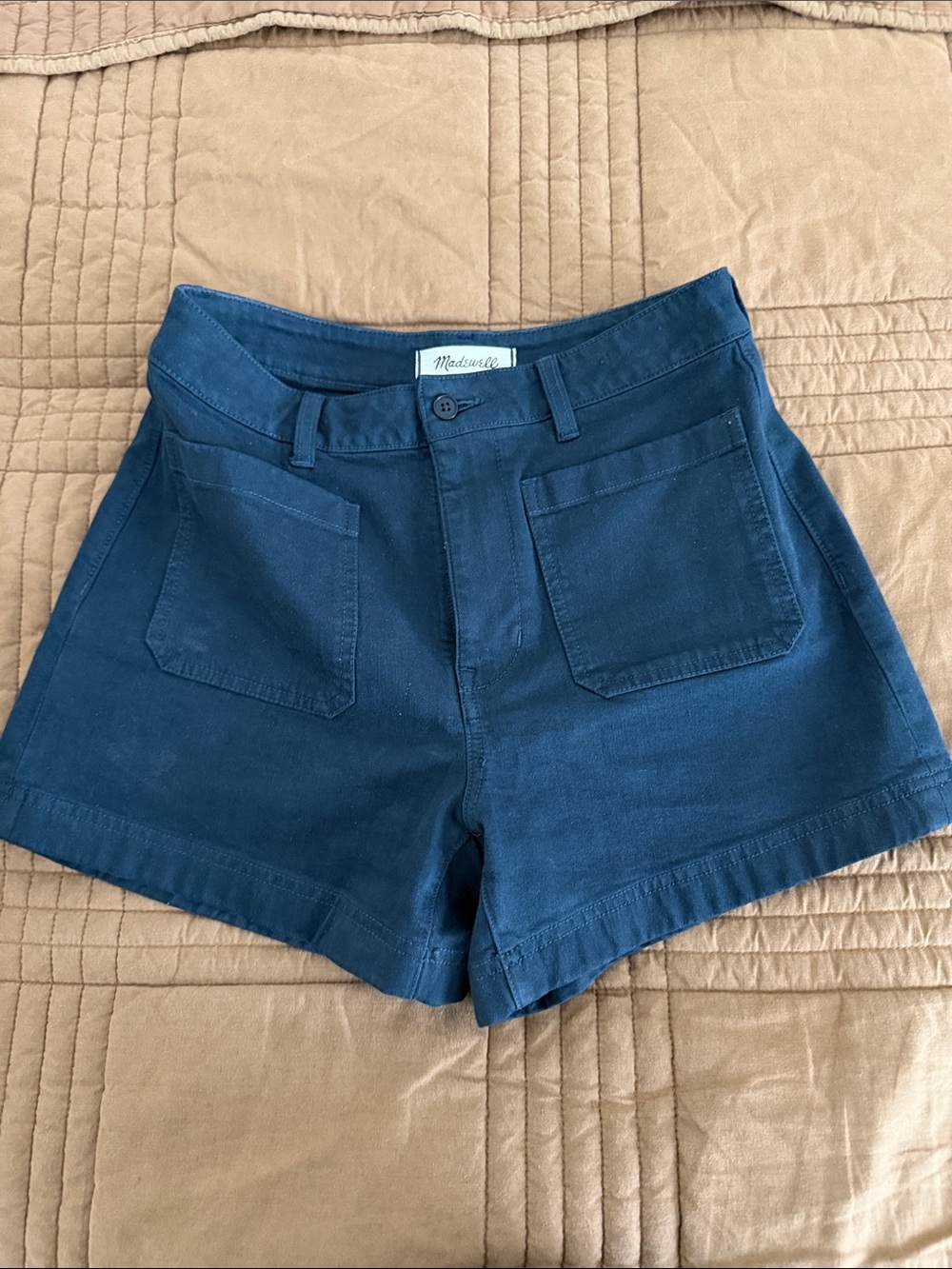 Madewell Women’s Navy High-Waist Utility Pocket Shorts - Size 27